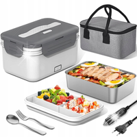 ELEKTRYCZNY LUNCHBOX POJEMNIK PODGRZEWACZ OBIADU DO BIURA AUTA TIRA 12/220V