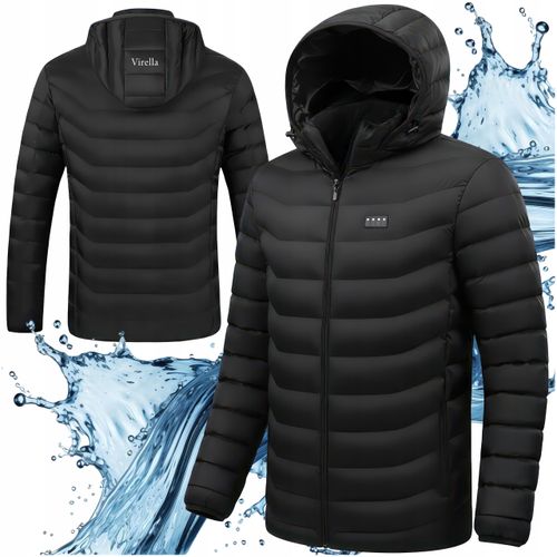 KURTKA ZIMOWA Z KAPTUREM PIKOWANA PODGRZEWANA 21 STREF ELEKTRYCZNA USB XL na Arena.pl