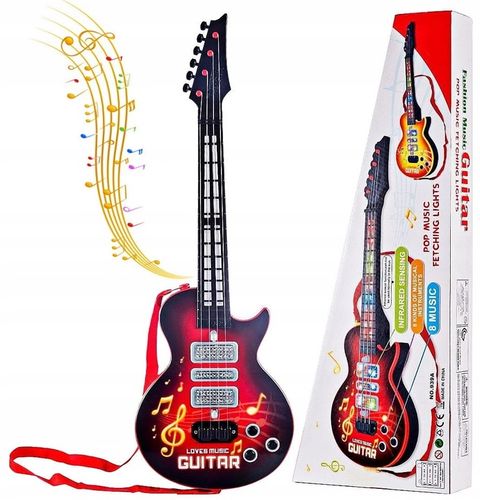 GITARA ROCKOWA DZIECI ŚWIECI GRA STRUNY INSTRUMENT na Arena.pl