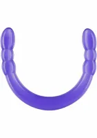 toyjoy double digger dong 45 cm - dwustronny model z pvc, transparentny