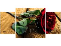 80X40CM ZEGAR RÓŻA UKOCHANEJ OBRAZ