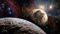 FOTOTAPETA fototapety 3D abstrakcja kosmos planeta