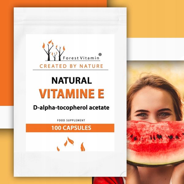 WITAMINA E FORMA NATURALNA ZDROWIE MŁODOŚĆ 100 kaps TOKOFEROL zdjęcie 9