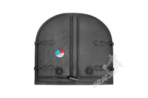 DRZWI B01 - 52X56 CM + TERMOMETR 0-250°C ŻELIWNE DO WĘDZARNI CHLEBOWE na Arena.pl