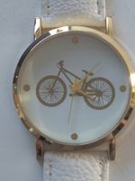 Zegarek na rękę rower biały pasek prezent
