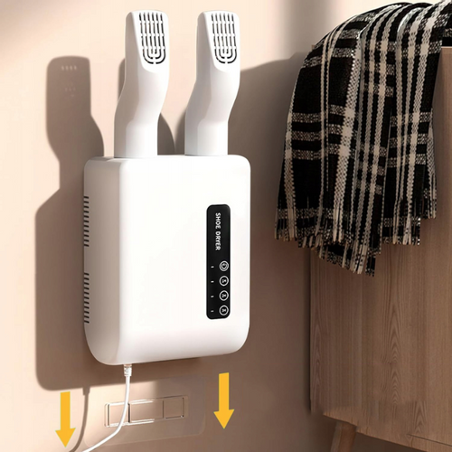 SUSZARKA DO BUTÓW RĘKAWICZEK ELEKTRYCZNA NAŚCIENNA TIMER BIAŁA 140W na Arena.pl