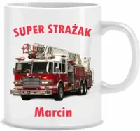 Kubek STRAŻAKA z IMIENIEM Super Strażak 330ml