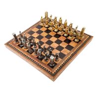 ITALFAMA ZESTAW 3w1 "ROMANI vs BARBARI" - SZACHY + WARCABY + BACKGAMMON