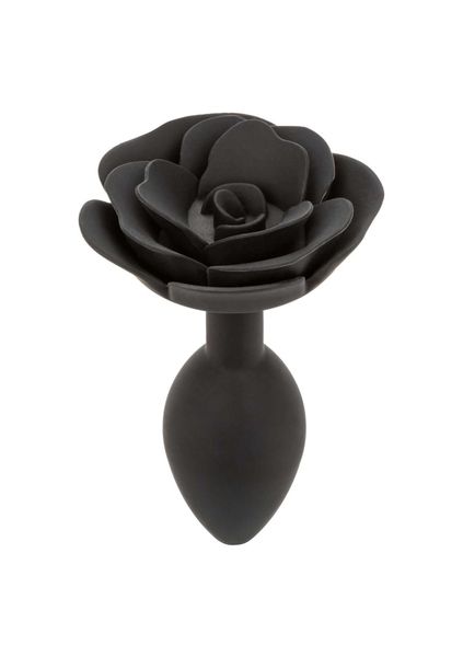 Large Rose Anal Plug Black zdjęcie 3