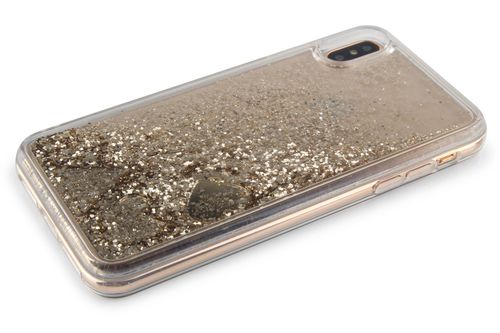 GUESS LIQUID GLITTER - iPhone XS Max - GOLD na Arena.pl