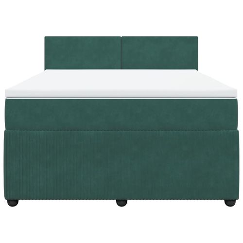 Łóżko kontynentalne z materacem, zielone, aksamit, 140x190 cm na Arena.pl