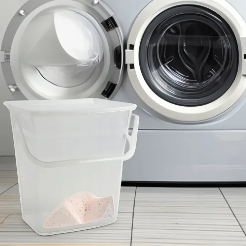 POJEMNIK NA PROSZEK 6L PRZEZROCZYSTY Z RĄCZKĄ DO PRANIA I PRZECHOWYWANIA na Arena.pl