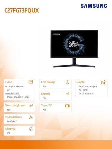 Samsung 27'' C27FG73FQUX na Arena.pl