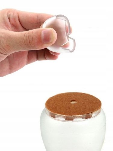 NAKŁADKI OCHRONNE NA NOGI KRZESŁA MEBLI SILIKONOWE FILC 17-21 mm 16 na Arena.pl