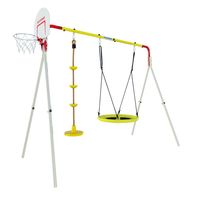 huśtawka ogrodowa podwójna Mix talerz + bocianie gniazdo MAŁPISZON