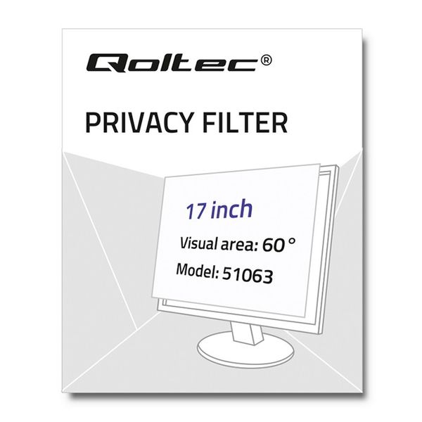 Qoltec Filtr prywatyzujący RODO 17" | 5:4 zdjęcie 2