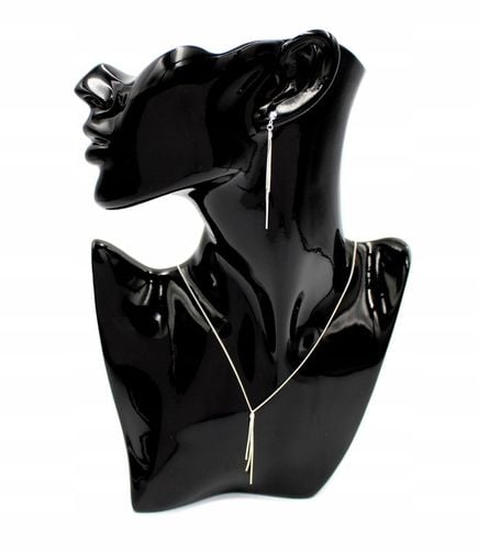 Biżuteria srebrna damska Komplet żmijki długie wiszące kolczyki srebro 925 na Arena.pl