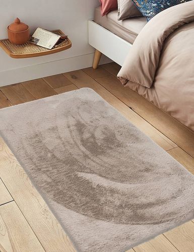 Dywan Pluszowy Rabbit do Sypialni Beżowy Dywanik Puszysty Miękki 60x100cm na Arena.pl