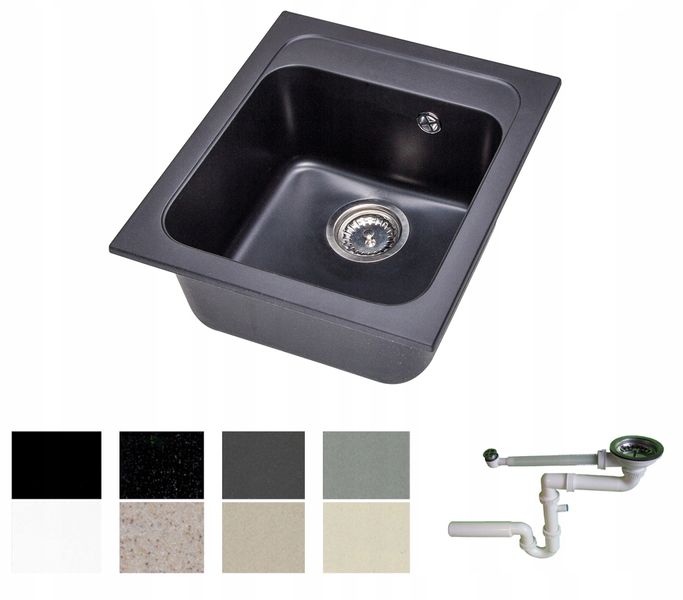 ZLEW ZLEWOZMYWAK GRANIT 8 kolorów 41x47 + SYFON zdjęcie 1