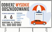 BANER REKLAMOWY oczkowany 100x50cm projekt w cenie ODBIERZ ODSZKODOWANIE