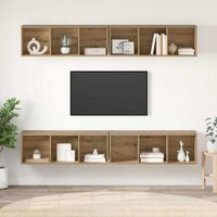 Szafka na Telewizor na Ścianę 4 pcs dąb artisan