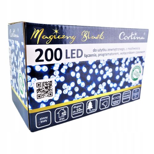 LAMPKI CHOINKOWE 200 LED TIMER lampek Zewnętrzne na Arena.pl
