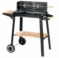 GRILL OGRODOWY, WĘGLOWY, DUŻY, NA KÓŁKACH