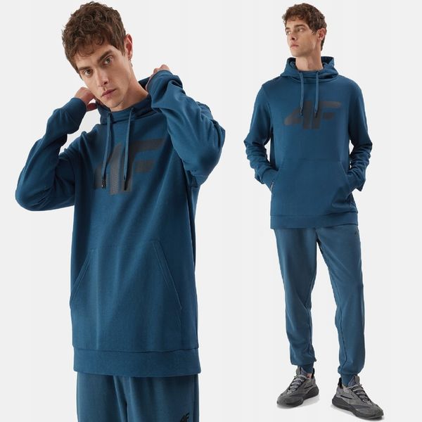 4F BLUZA MĘSKA DRESOWA SPORTOWA Z KAPTUREM BASIC zdjęcie 1