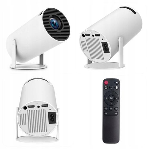 PROJEKTOR RZUTNIK ANDROID TV WIFI FULL HD PRZENOŚNY SMART GŁOŚNIK OBROTOWY na Arena.pl