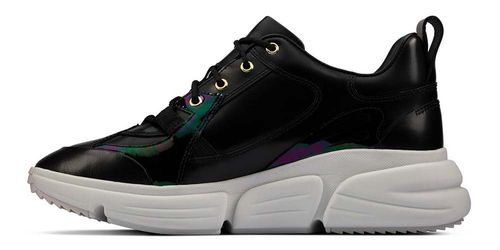 Clarks Półbuty damskie - TriComet Lace - rozmiar 39 - czarne, skórzane buty na Arena.pl