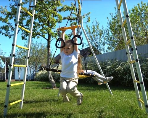 plac zabaw do ogrodu Wesoła Łąka basic - żółty na Arena.pl