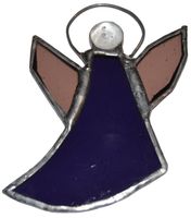 Anioł aniołek szkło witrażowe zawieszka dekoracja prezent