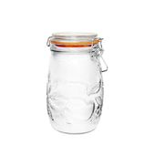 SŁOIK SZKLANY Z KLIPSEM KLAMRĄ WEK ART SYPKIE 1 L