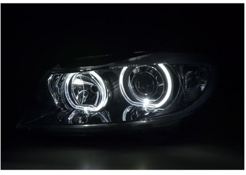 Reflektory BMW E90 E91 2005-2011 BIAŁE Ringi LED H7 DEPO - Oryginalne Lampy na Arena.pl