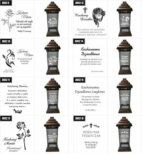 ZNICZ LAMPION dedykacja GRAWEREM rocznica śmierci na Arena.pl