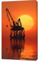 Obraz 60x100cm Sylwetka Przemysłu