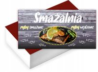Wizytówki firmowe reklamowe 100szt dużo wzorów SMAŻALNIA RYB GASTRONOMIA