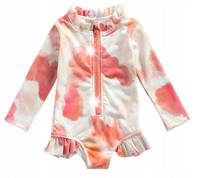 STRÓJ KĄPIELOWY DZIEWCZĘCY KOMBINEZON TIE DYE UV UPF50+ 116/122 5+ LAT