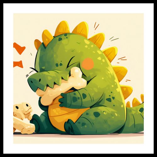 Plakat 60x60cm Uroczy Dinozaur na Arena.pl