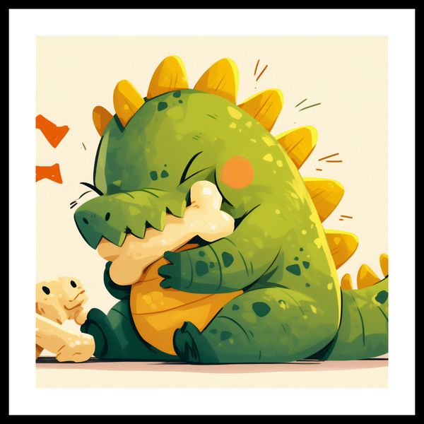 Plakat 60x60cm Uroczy Dinozaur zdjęcie 3