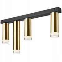 PLAFON LAMPA SUFITOWA LAMKUR DIEGO 39626 ZŁOTY / CZARNY