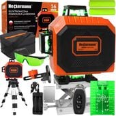 POZIOMICA LASEROWA 360° 4D KOMUNIKATY PL + STATYW + OKULARY + TARCZA