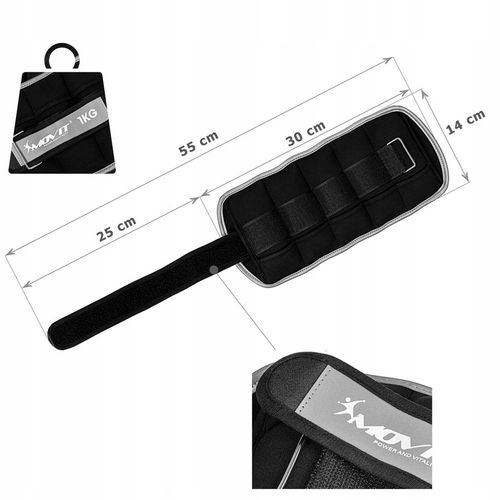 REGULOWANE OBCIĄŻNIKI NEOPRENOWE 2x 1 KG RĘCE NOGI na Arena.pl