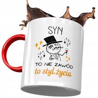 Kubek Czerwony Dla Syna Na Dzień Dziecka Prezent Z Nadrukiem Ze Zdjęciem