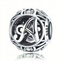 2 x CHARMS Literka A CHARMS LITERA Srebro 925 Charms Trusky