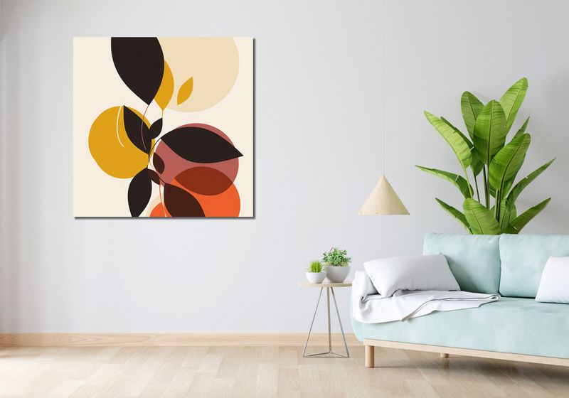 Obraz 100x100cm Brzask Złota zdjęcie 2