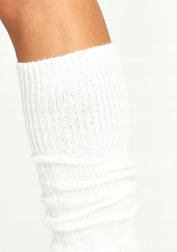 Getry Damskie Ocieplacze na Nogi Zimowe Ocieplane Grube Cerber BIAŁE na Arena.pl