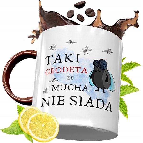 Kubek Bordowy Dla Geodety Na Urodziny Prezent Z Nadrukiem Ze Zdjęciem zdjęcie 1