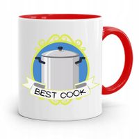 Kubek Czerwony Dla Kucharza Kucharki Best Cook Z Nadrukiem Ze Zdjęciem