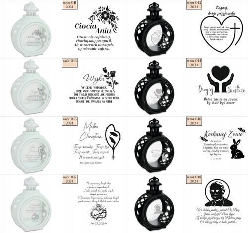 Latarenka ZNICZ okrągły personalizowany TWÓJ GRAWER TEKST dużo wzorów na Arena.pl